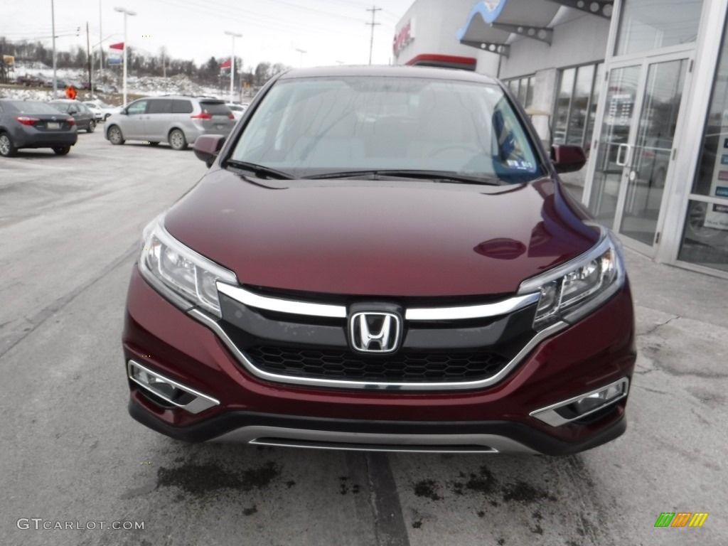2015 CR-V EX AWD - Basque Red Pearl II / Gray photo #5