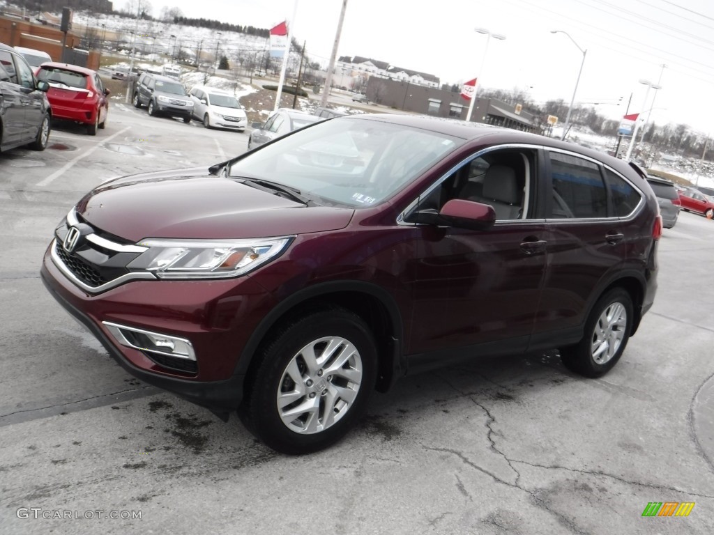 2015 CR-V EX AWD - Basque Red Pearl II / Gray photo #6