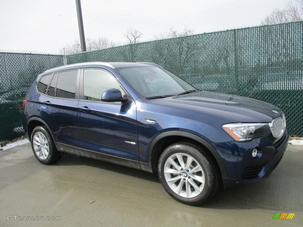 2016 X3 xDrive28i - Deep Sea Blue Metallic / Saddle Brown photo #1