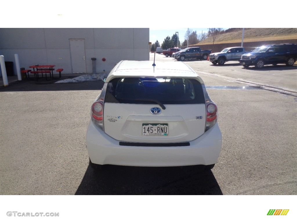 2012 Prius c Hybrid Two - Super White / Light Blue Gray/Black photo #7