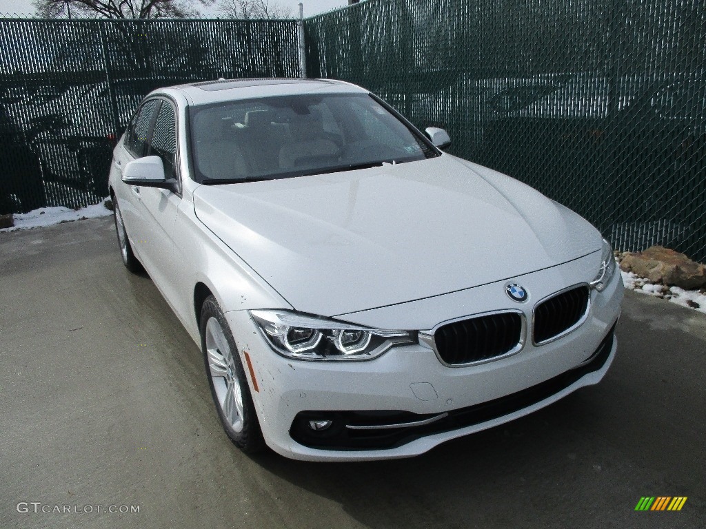 2016 3 Series 328i xDrive Sedan - Mineral White Metallic / Oyster photo #5