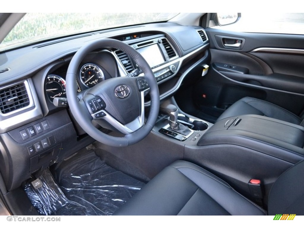 Black Interior 2016 Toyota Highlander Limited Platinum AWD Photo #110929482