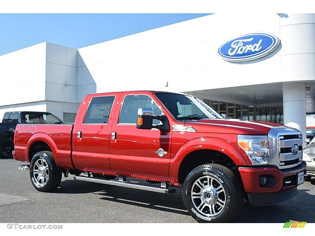 2016 Ruby Red Metallic Ford F250 Super Duty Platinum Crew Cab 4x4