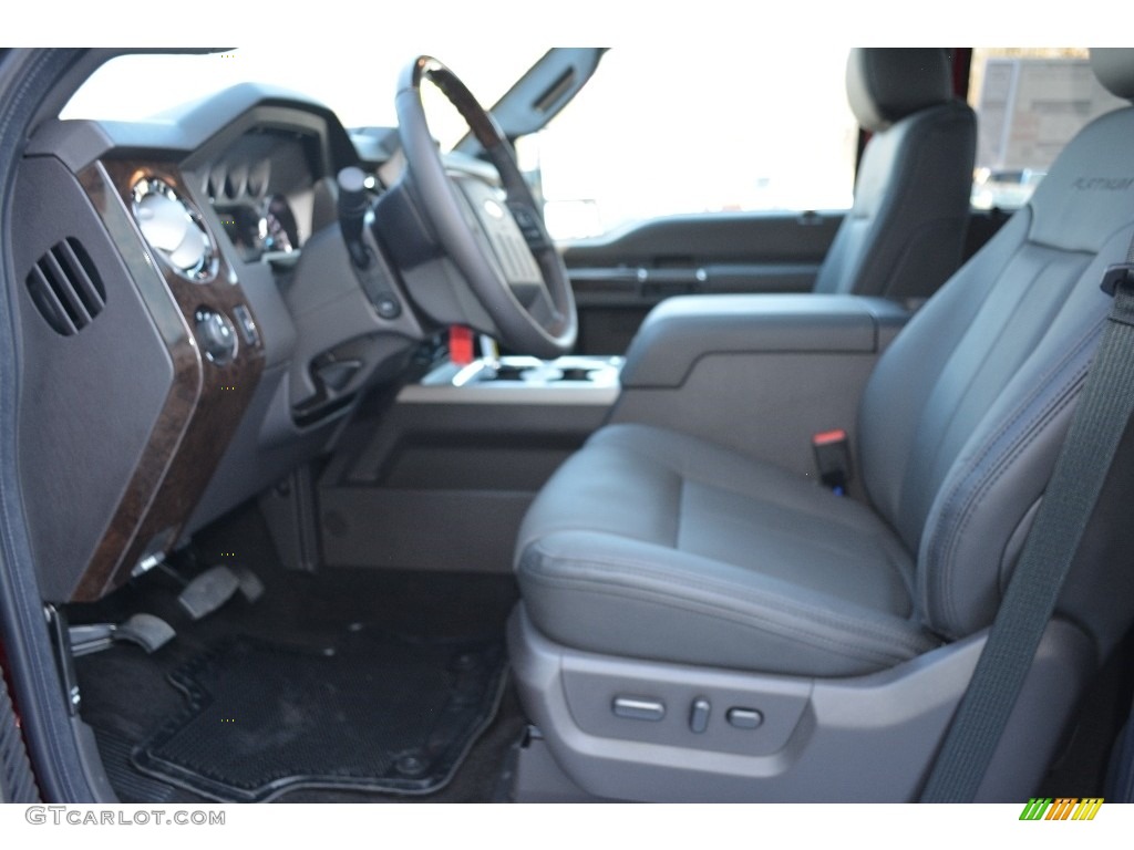 2016 F250 Super Duty Platinum Crew Cab 4x4 - Ruby Red Metallic / Platinum Black photo #7