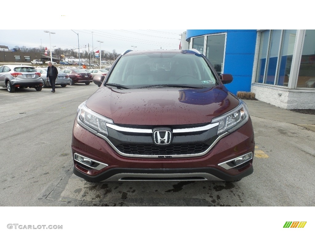 2016 CR-V EX-L AWD - Basque Red Pearl II / Gray photo #3