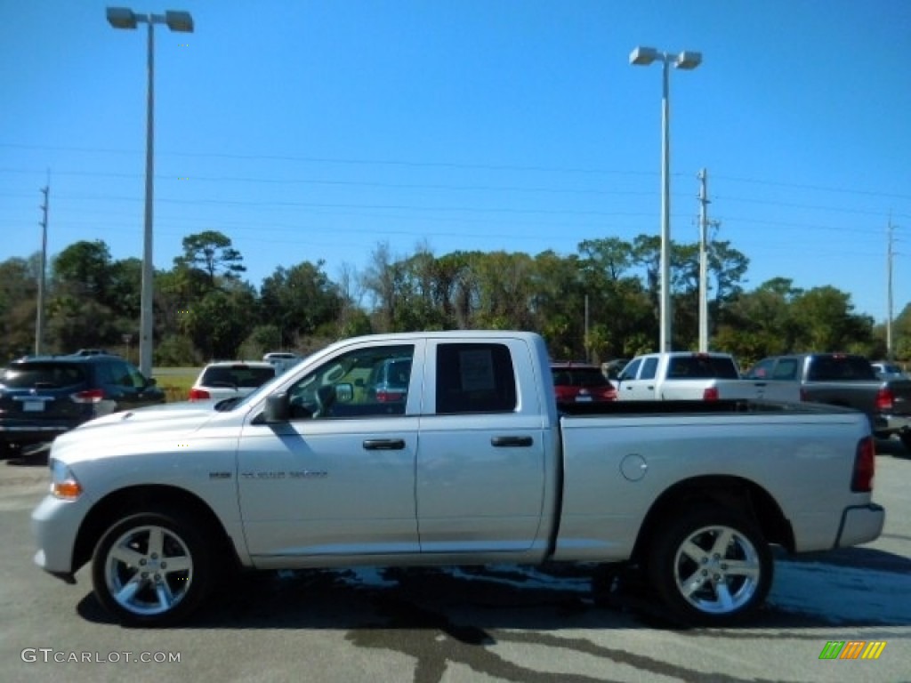 2012 Ram 1500 ST Quad Cab - Bright Silver Metallic / Dark Slate Gray/Medium Graystone photo #2