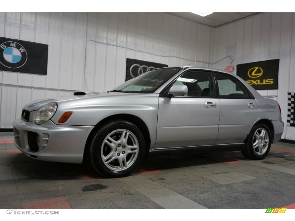 2002 Impreza WRX Sedan - Platinum Silver Metallic / Black photo #2