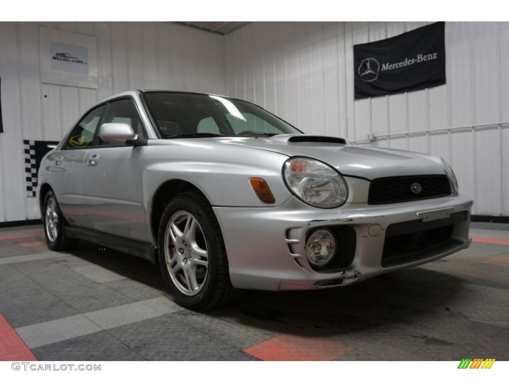 2002 Impreza WRX Sedan - Platinum Silver Metallic / Black photo #5