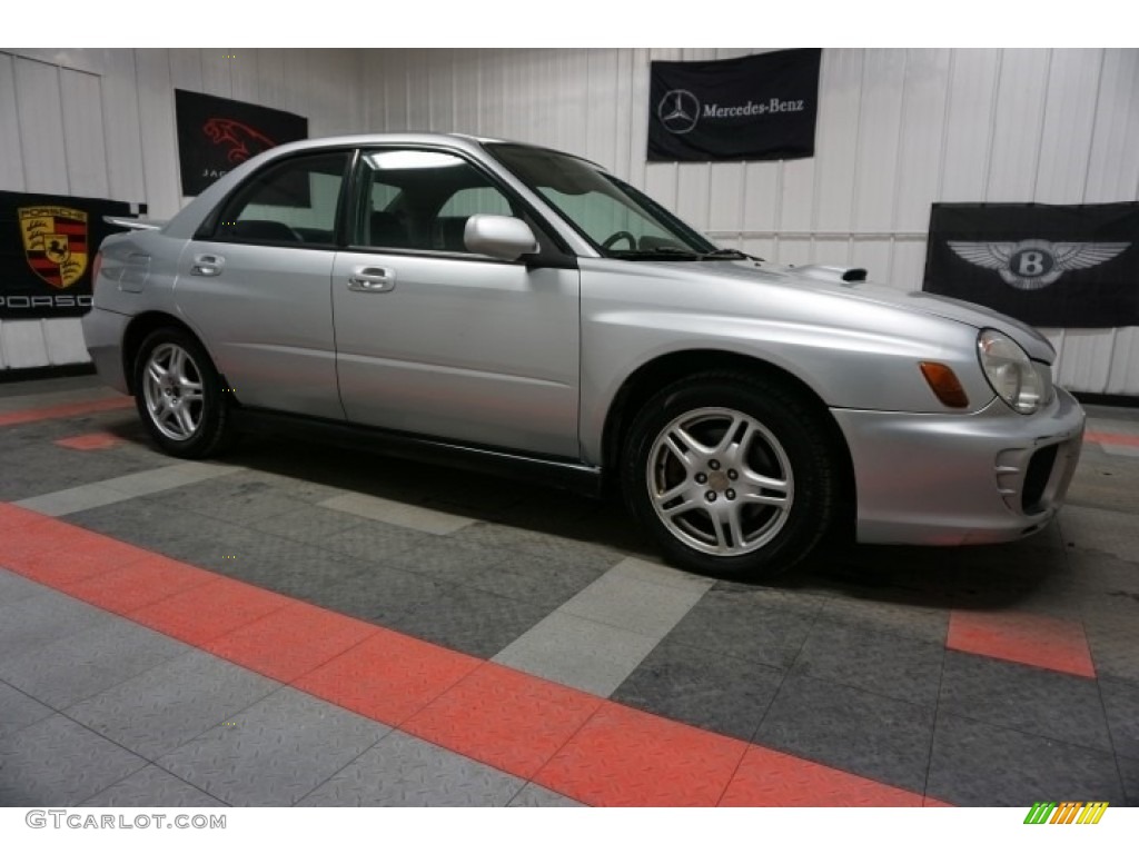 2002 Impreza WRX Sedan - Platinum Silver Metallic / Black photo #6