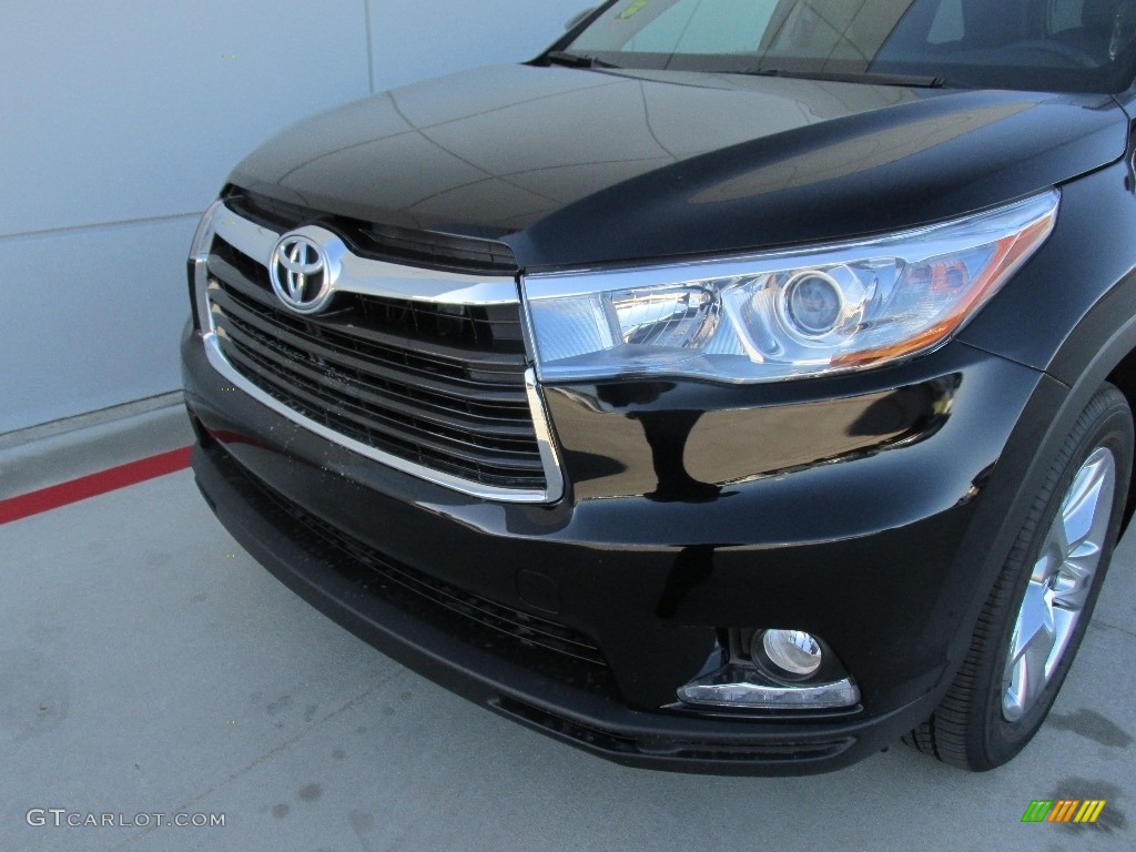 2016 Highlander Limited - Midnight Black Metallic / Black photo #10