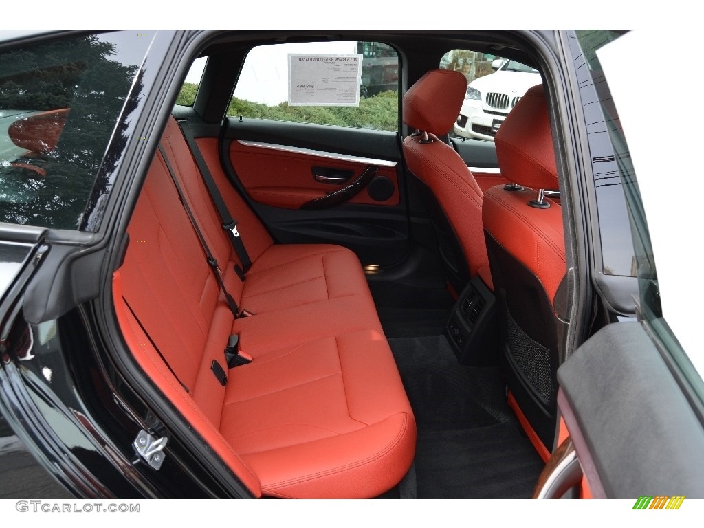 2015 3 Series 335i xDrive Gran Turismo - Jet Black / Coral Red/Black photo #25