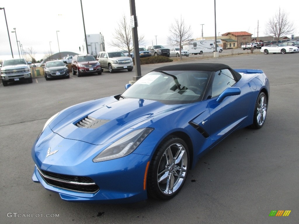 2016 Corvette Stingray Convertible - Laguna Blue Metallic / Gray photo #2