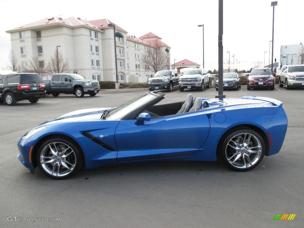 2016 Corvette Stingray Convertible - Laguna Blue Metallic / Gray photo #4