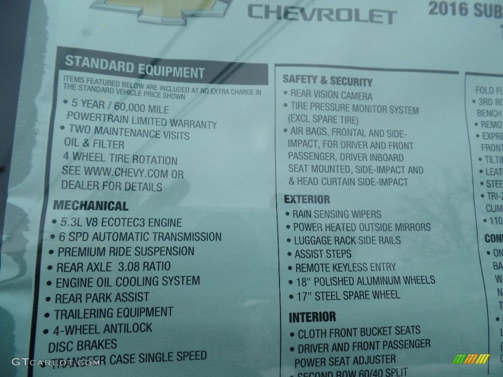 2016 Suburban LS 4WD - Slate Grey Metallic / Jet Black photo #10