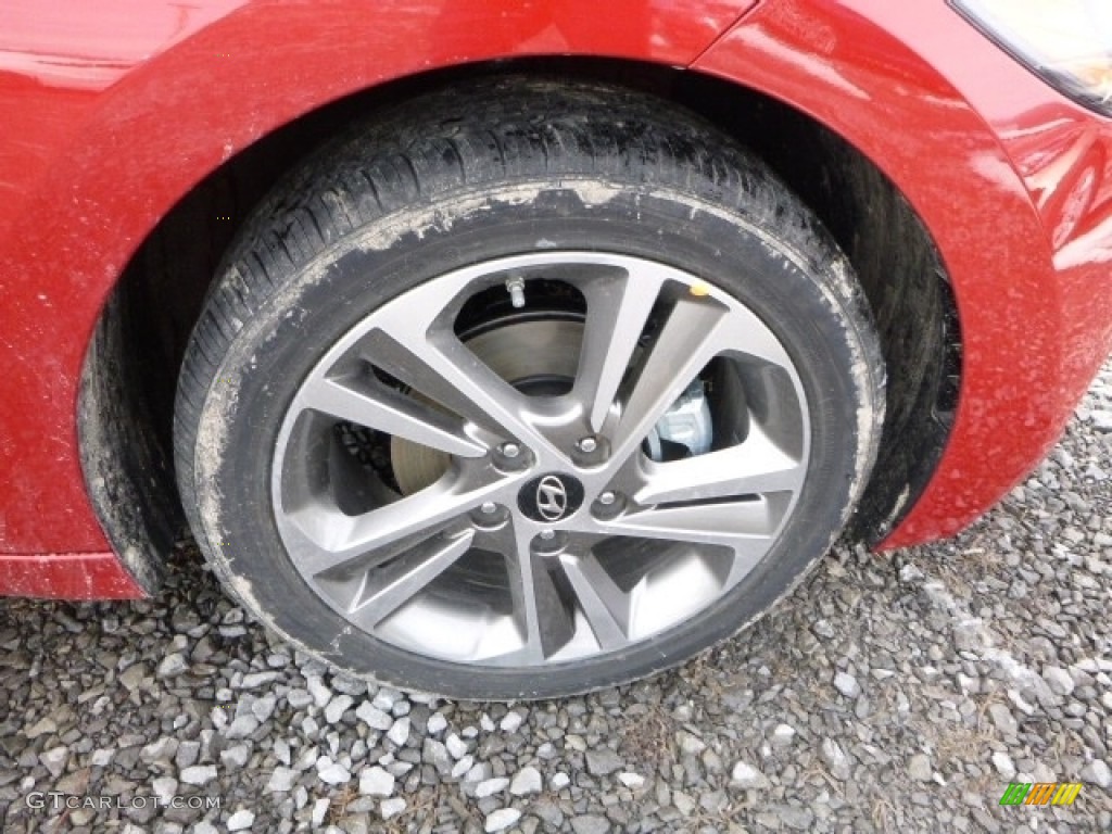 2017 Elantra Limited - Red / Gray photo #2