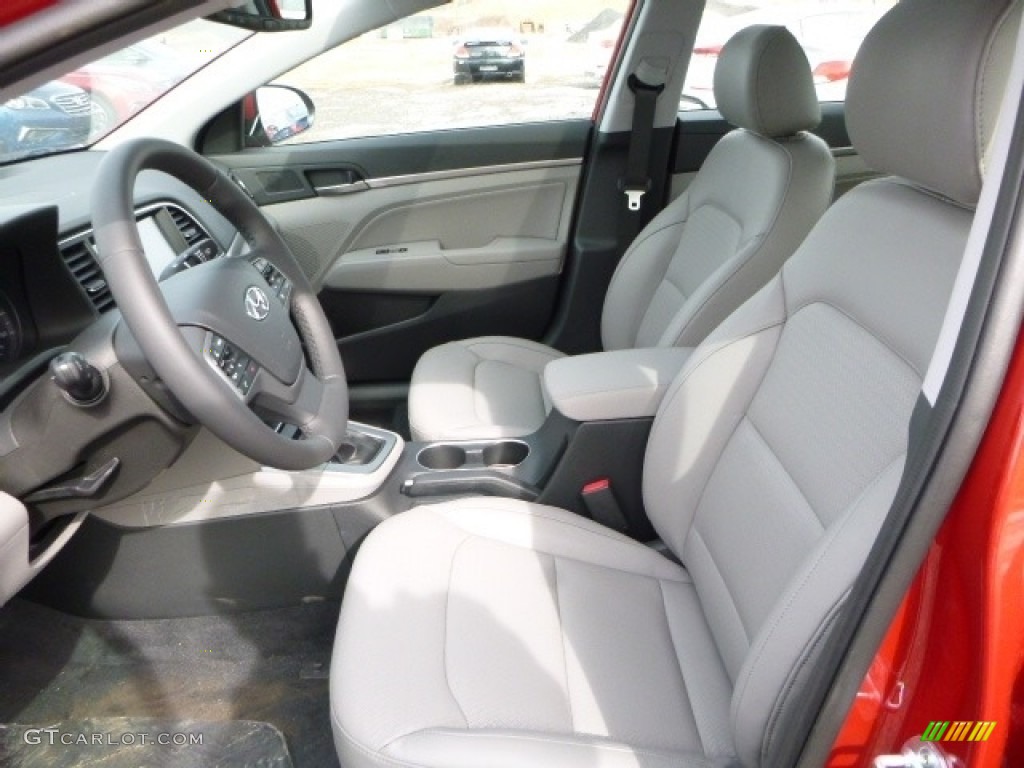2017 Elantra Limited - Red / Gray photo #14
