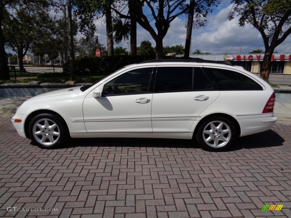2003 C 240 4Matic Wagon - Alabaster White / Java photo #3
