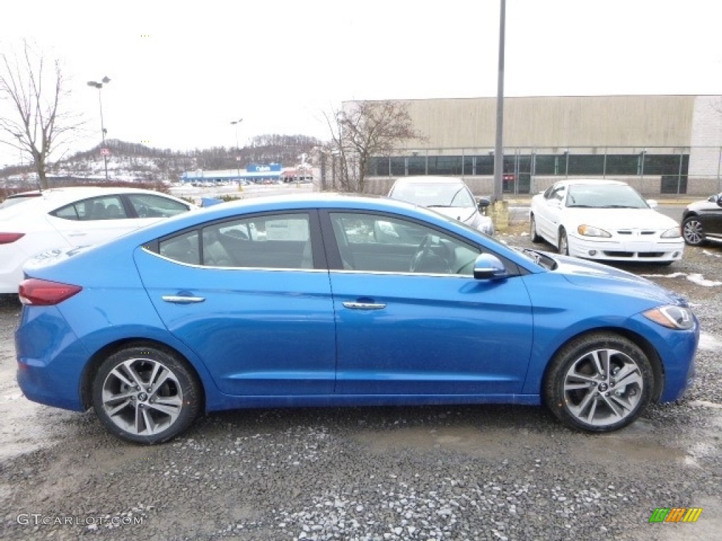 2017 Elantra Limited - Electric Blue / Gray photo #3