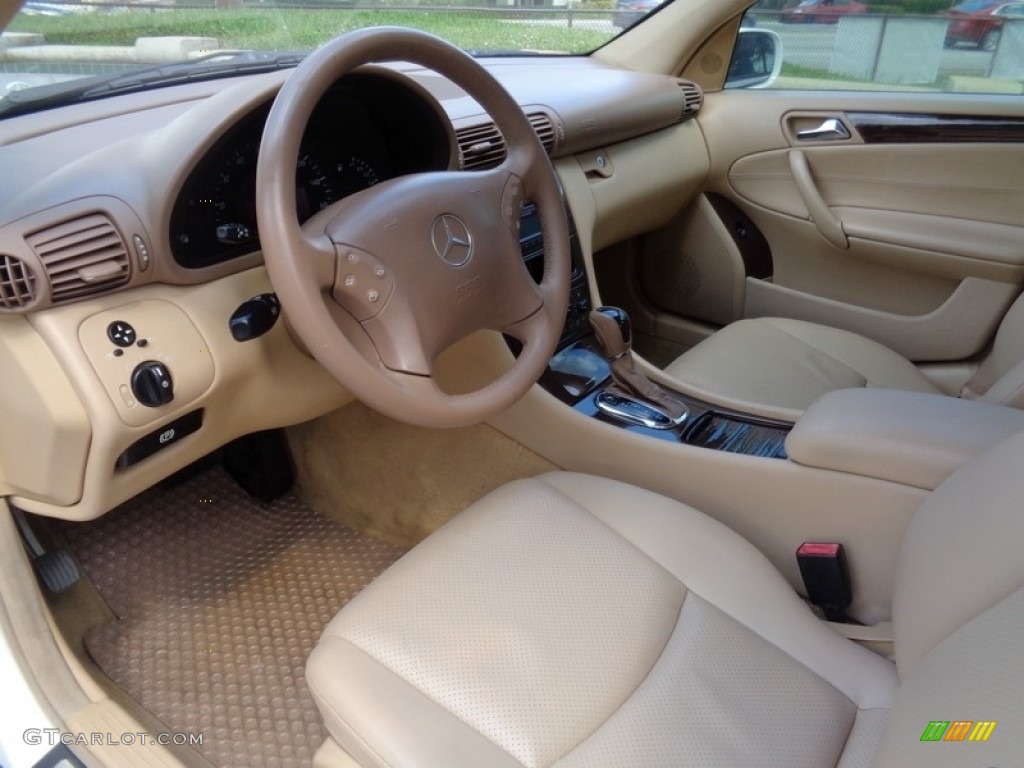 2003 C 240 4Matic Wagon - Alabaster White / Java photo #13