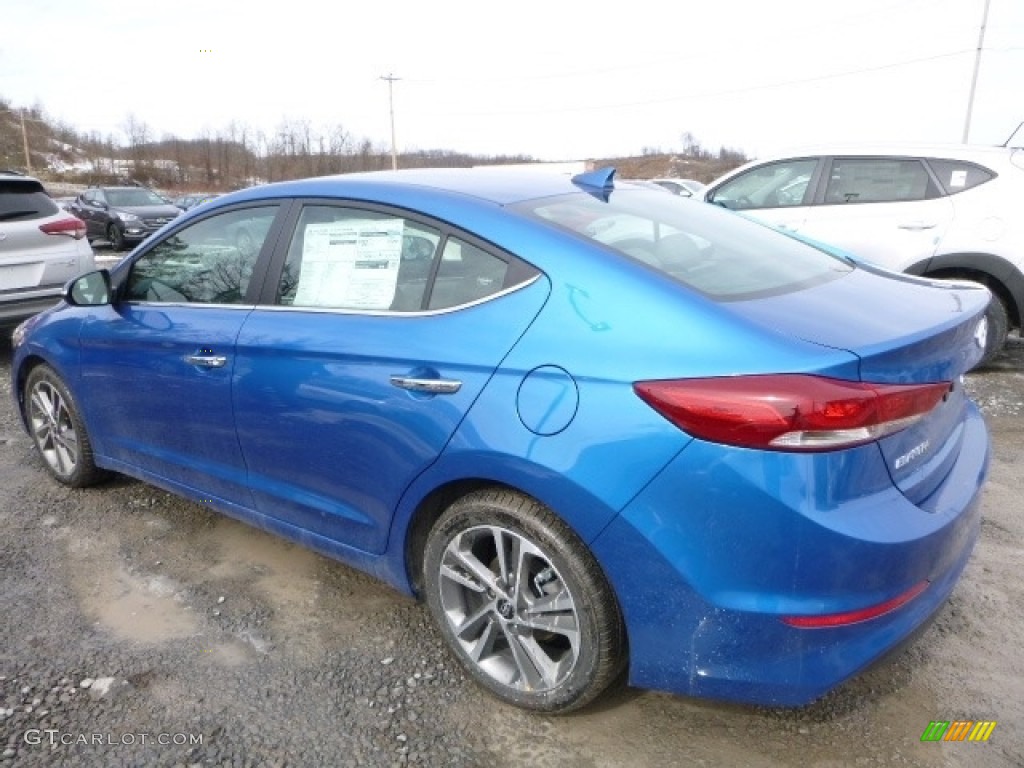 2017 Elantra Limited - Electric Blue / Gray photo #10