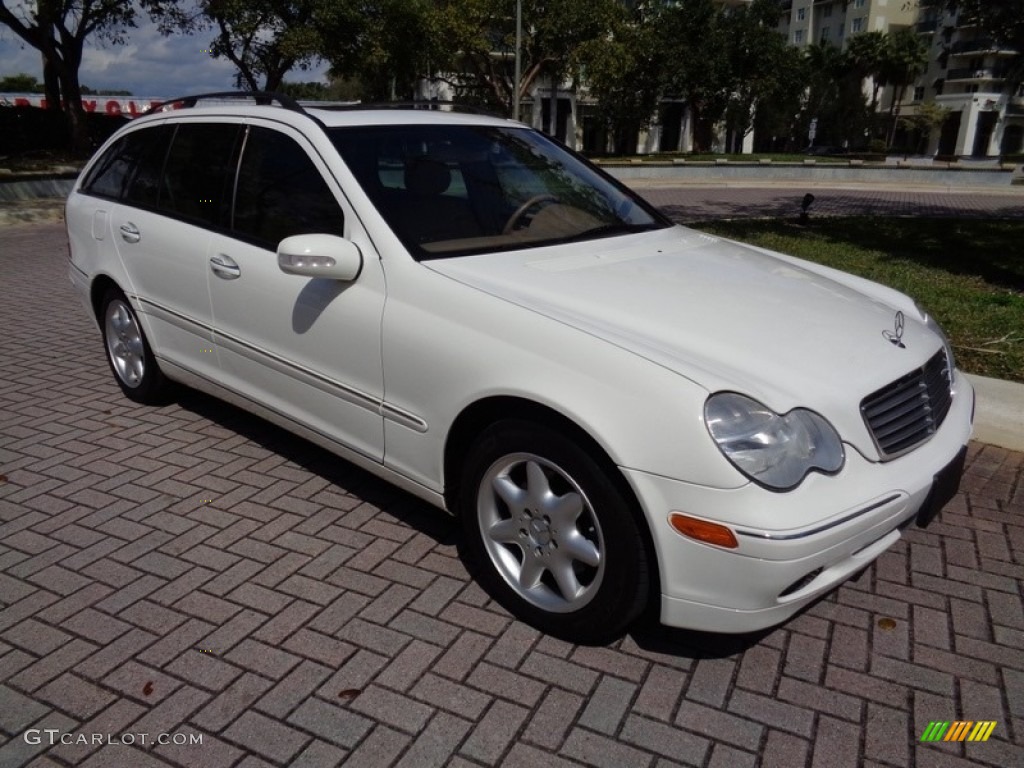 2003 C 240 4Matic Wagon - Alabaster White / Java photo #14