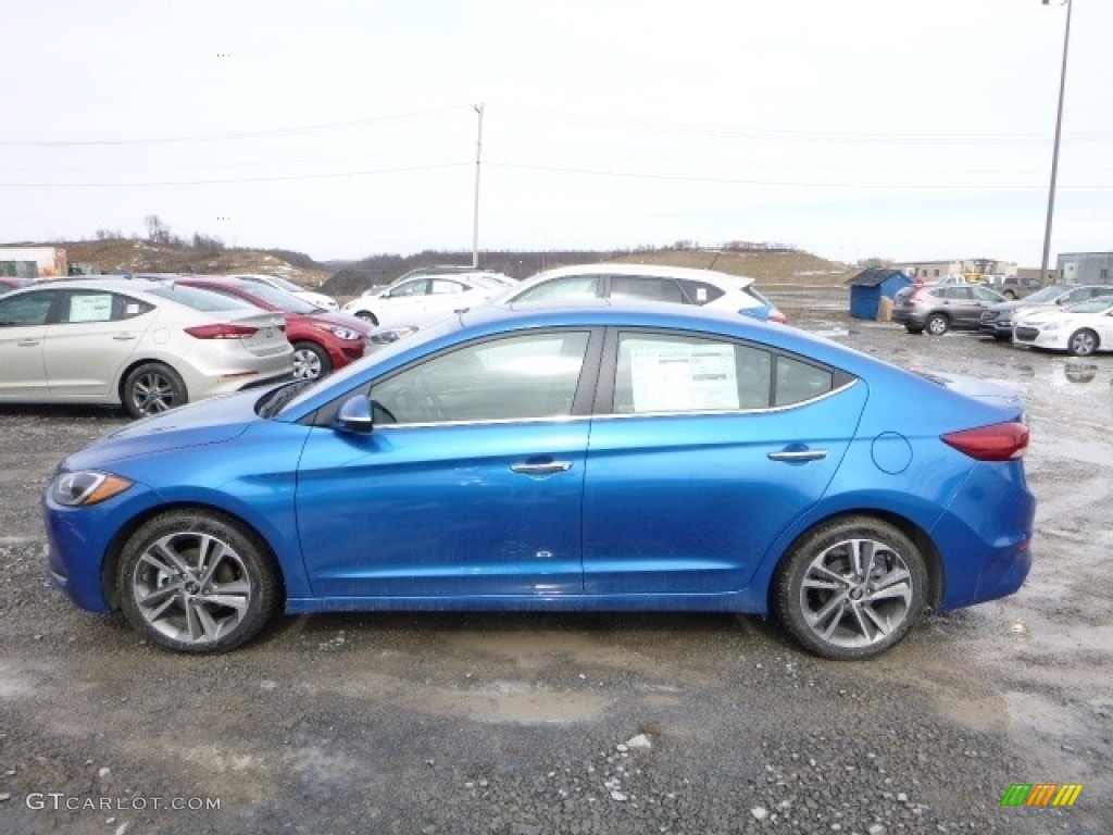 2017 Elantra Limited - Electric Blue / Gray photo #11