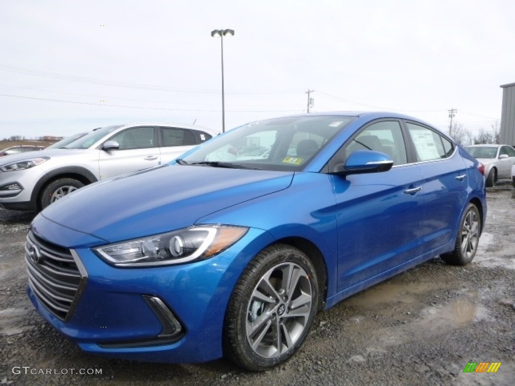 2017 Elantra Limited - Electric Blue / Gray photo #12