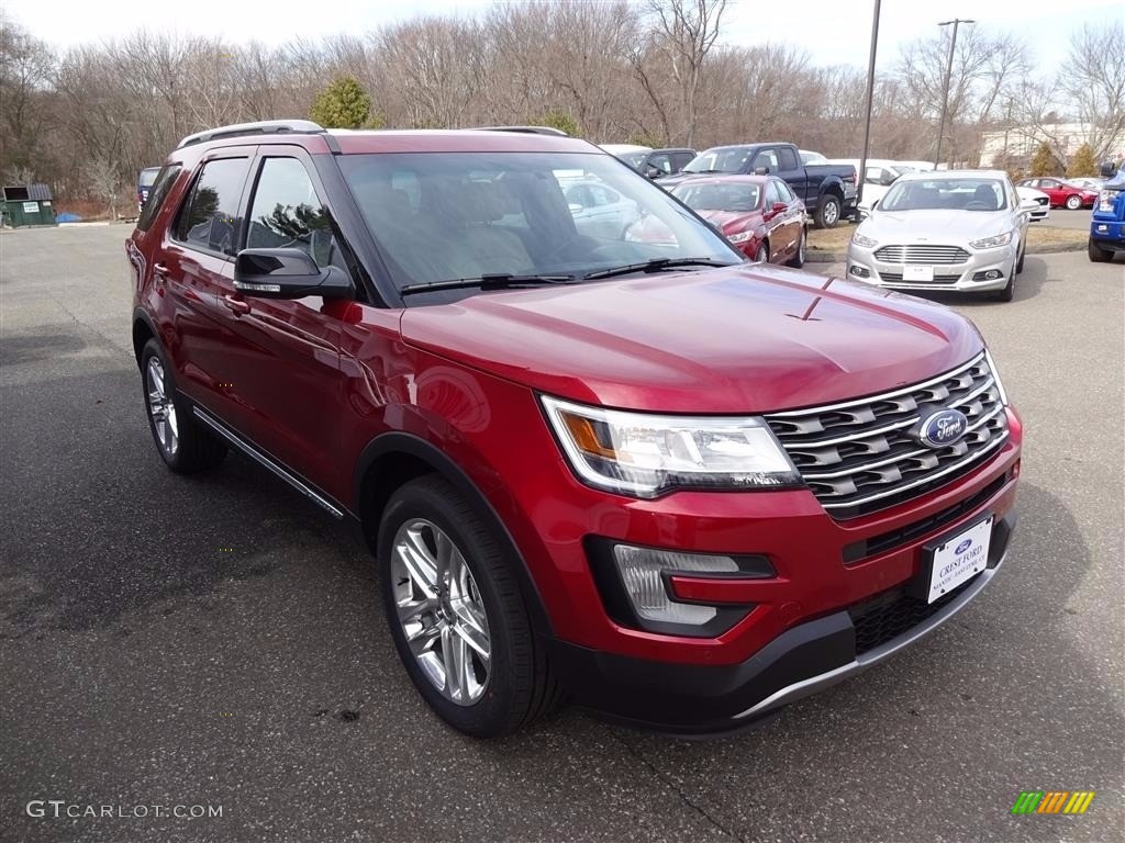 2016 Explorer XLT 4WD - Ruby Red Metallic Tri-Coat / Medium Light Camel photo #1