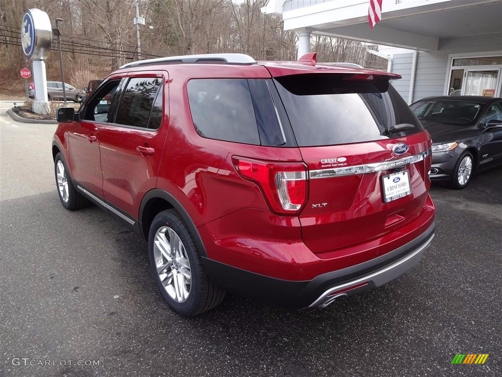 2016 Explorer XLT 4WD - Ruby Red Metallic Tri-Coat / Medium Light Camel photo #5