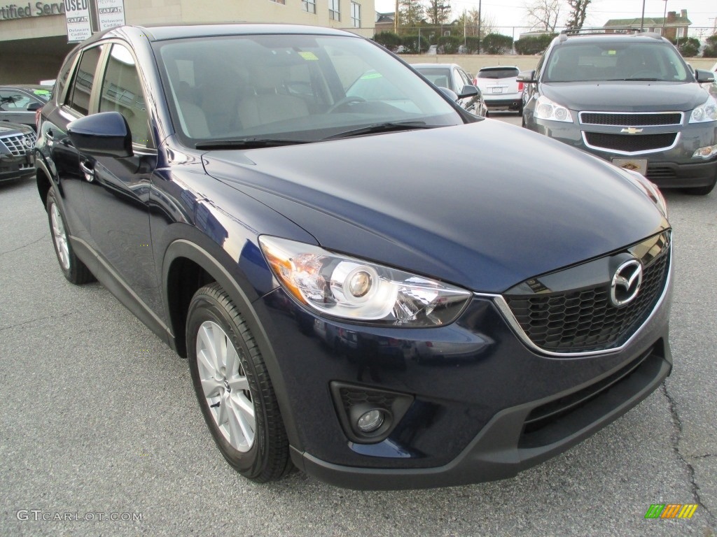 2013 CX-5 Touring - Stormy Blue Mica / Sand photo #8