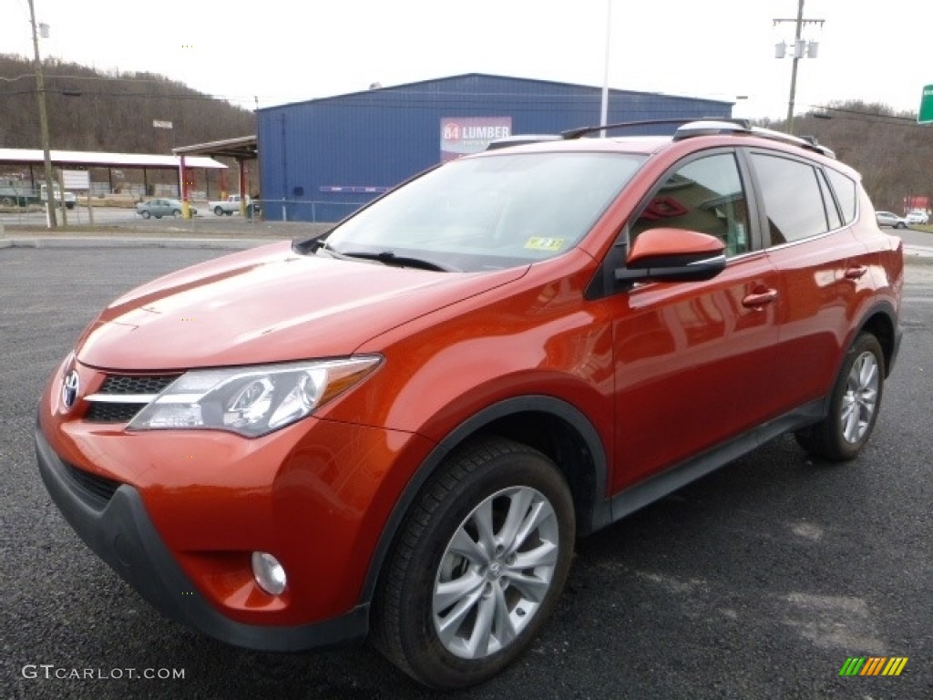 2015 RAV4 Limited AWD - Hot Lava / Black photo #12