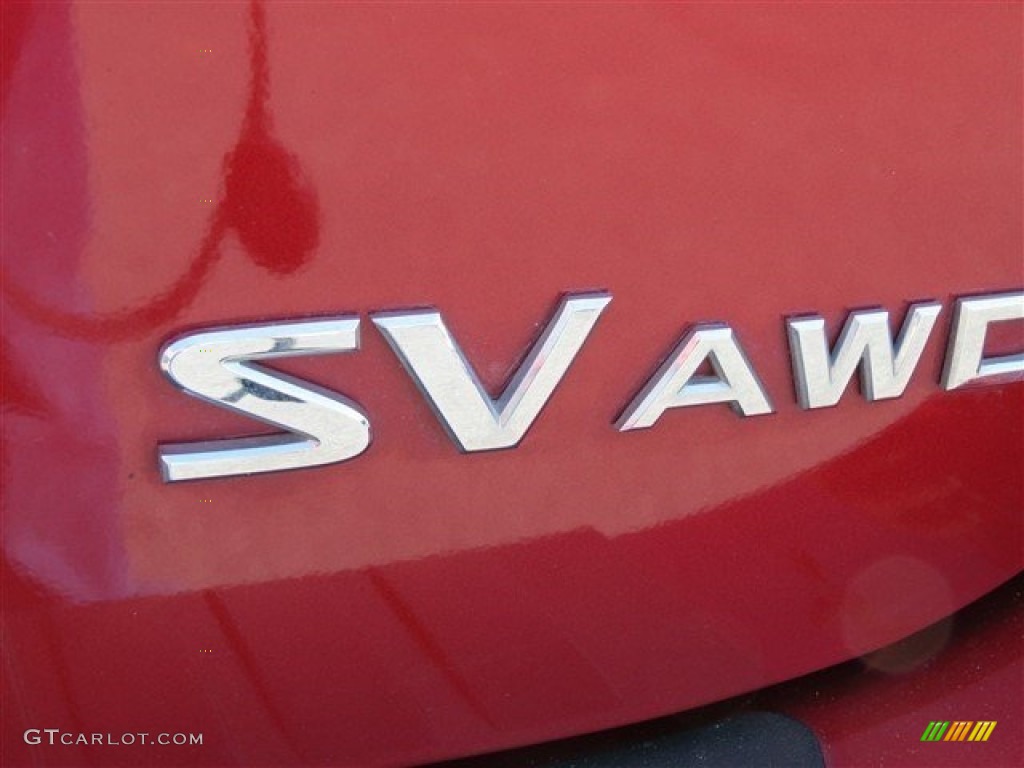 2013 Rogue SV AWD - Cayenne Red / Black photo #21