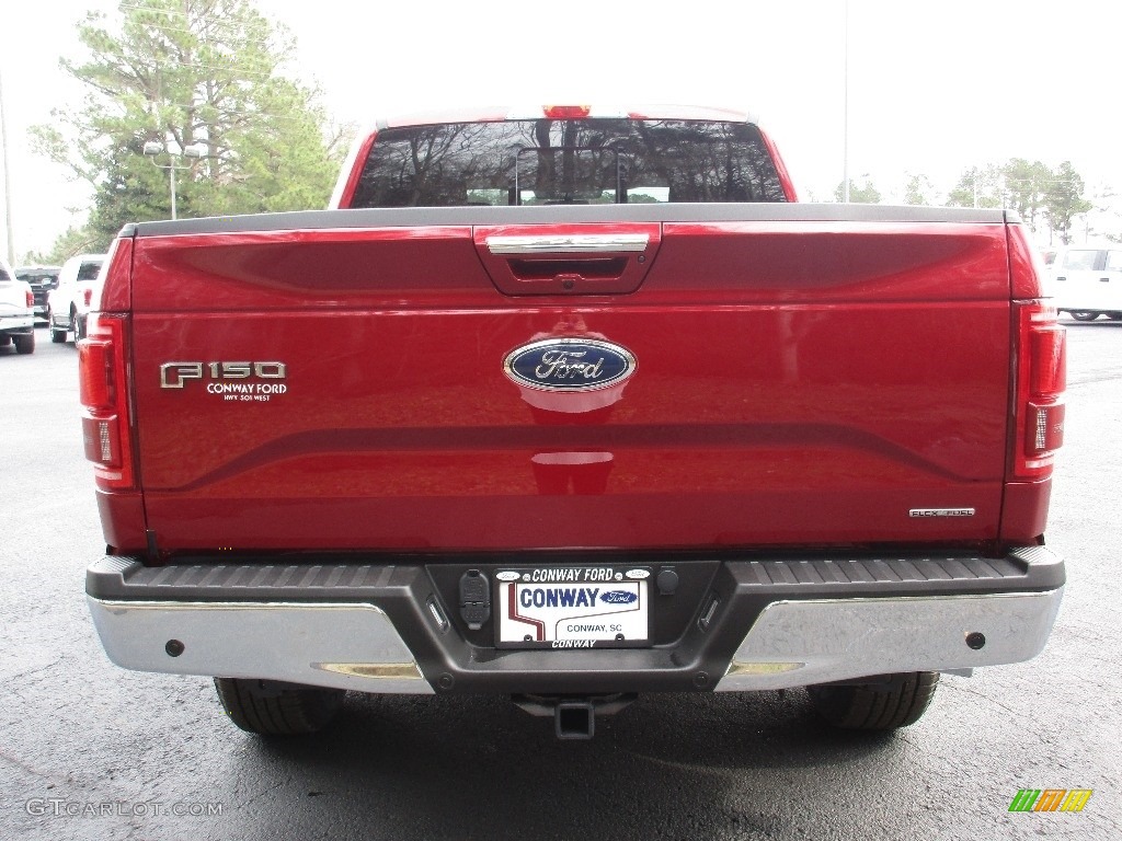 2016 F150 Lariat SuperCrew 4x4 - Ruby Red / Medium Light Camel photo #5