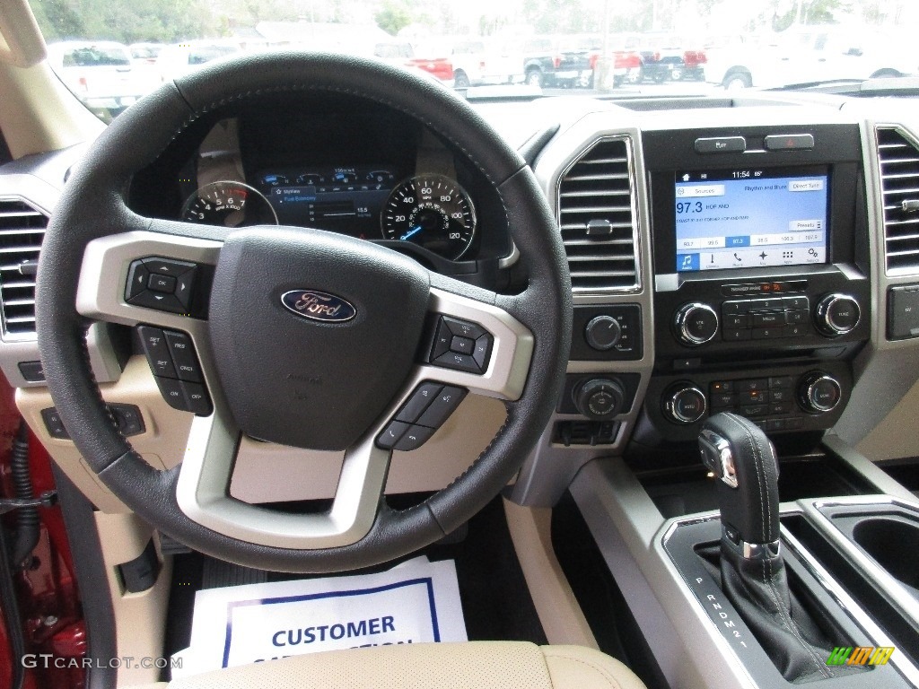 2016 F150 Lariat SuperCrew 4x4 - Ruby Red / Medium Light Camel photo #26