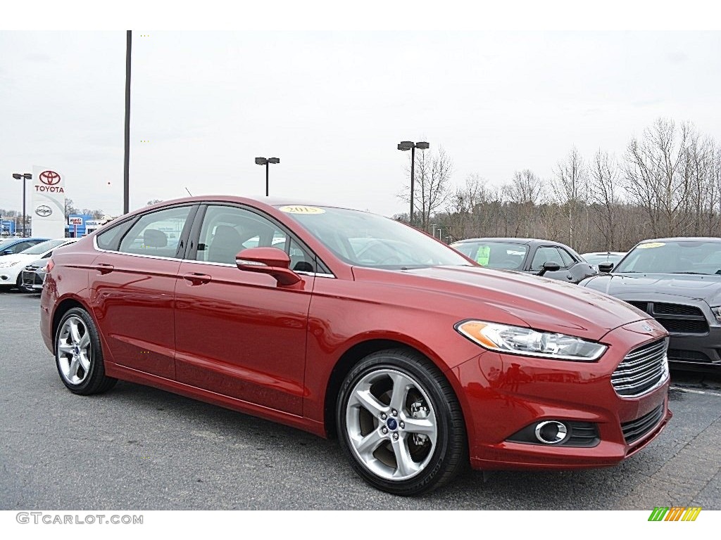 Ruby Red Metallic 2015 Ford Fusion SE Exterior Photo #110961802