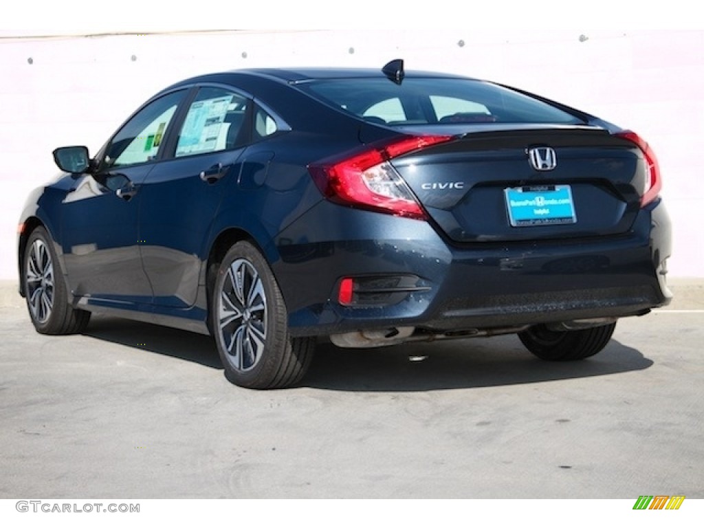 2016 Civic EX-L Sedan - Cosmic Blue Metallic / Gray photo #2