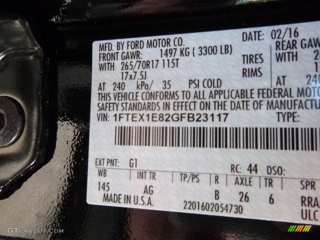 2016 F150 XL SuperCab 4x4 - Shadow Black / Medium Earth Gray photo #10