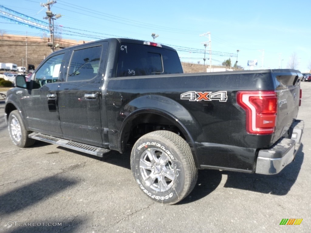 2016 F150 Lariat SuperCrew 4x4 - Shadow Black / Black photo #3