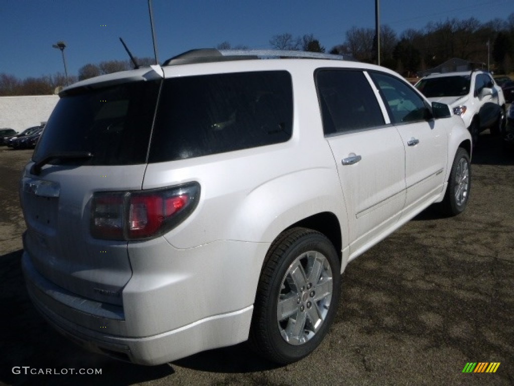 2016 Acadia Denali AWD - White Frost Tricoat / Cocoa Dune photo #7