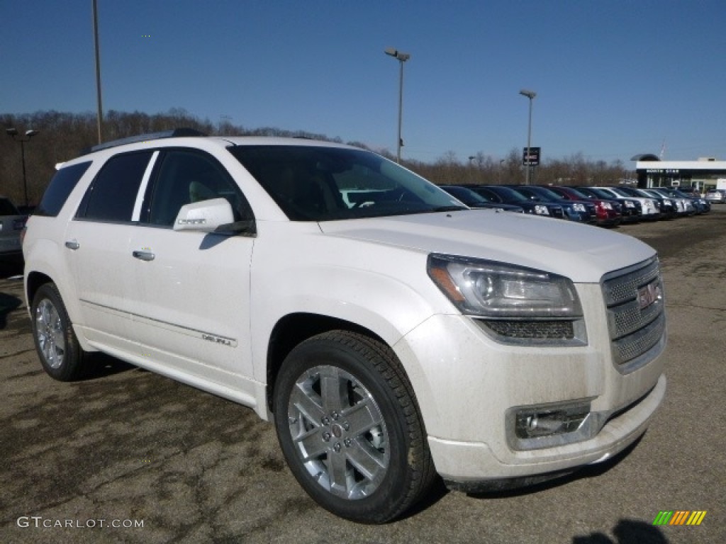 2016 Acadia Denali AWD - White Frost Tricoat / Cocoa Dune photo #12