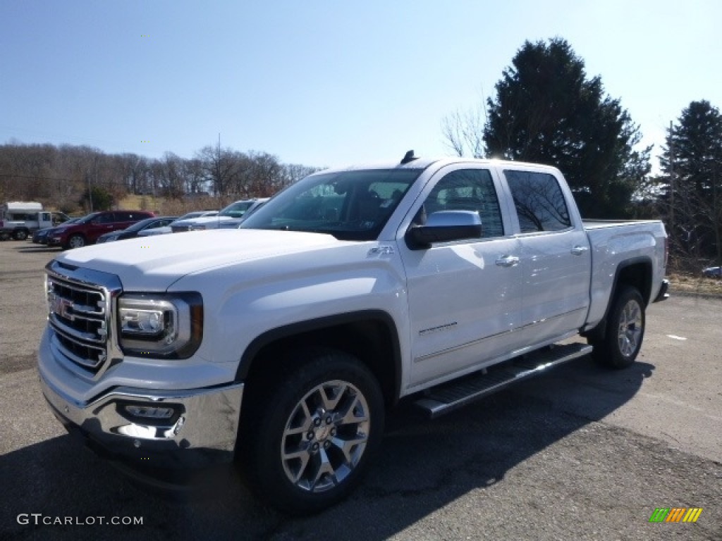 2016 Sierra 1500 SLT Crew Cab 4WD - White Frost Tricoat / Cocoa/Dune photo #1