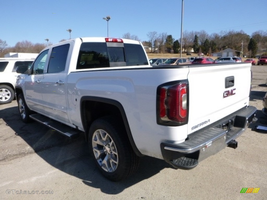 2016 Sierra 1500 SLT Crew Cab 4WD - White Frost Tricoat / Cocoa/Dune photo #6