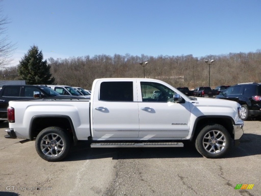2016 Sierra 1500 SLT Crew Cab 4WD - White Frost Tricoat / Cocoa/Dune photo #9