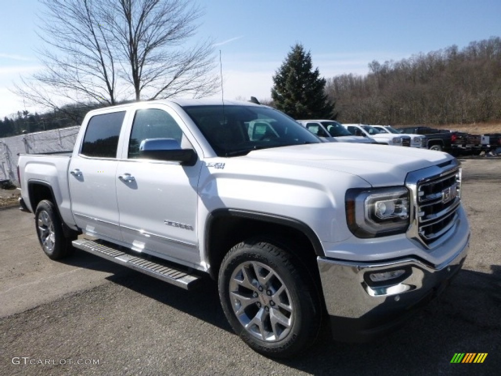 2016 Sierra 1500 SLT Crew Cab 4WD - White Frost Tricoat / Cocoa/Dune photo #13