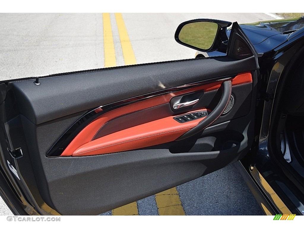 2015 BMW M4 Convertible Sakhir Orange/Black Door Panel Photo #110979221