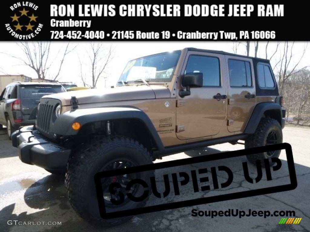2015 Wrangler Unlimited Sport 4x4 - Copper Brown Pearl / Black photo #1