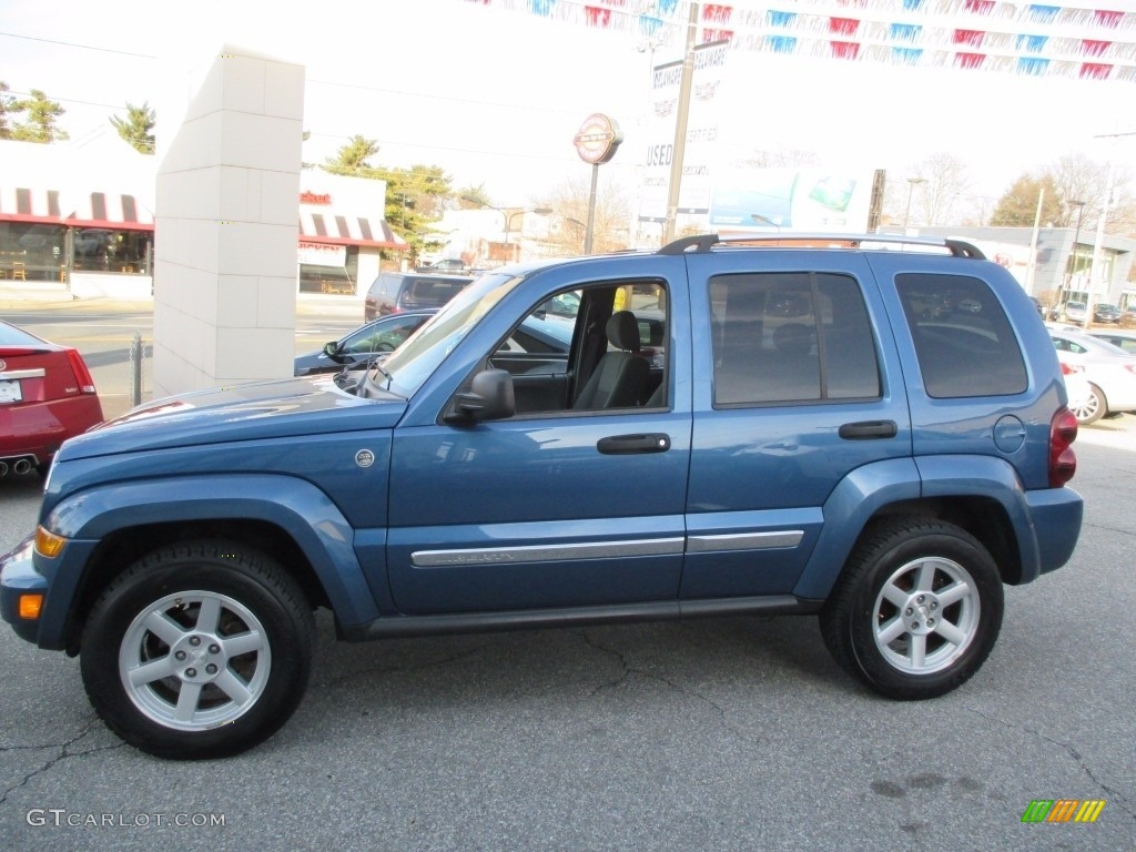 2006 Liberty Limited 4x4 - Atlantic Blue Pearl / Medium Slate Gray photo #7
