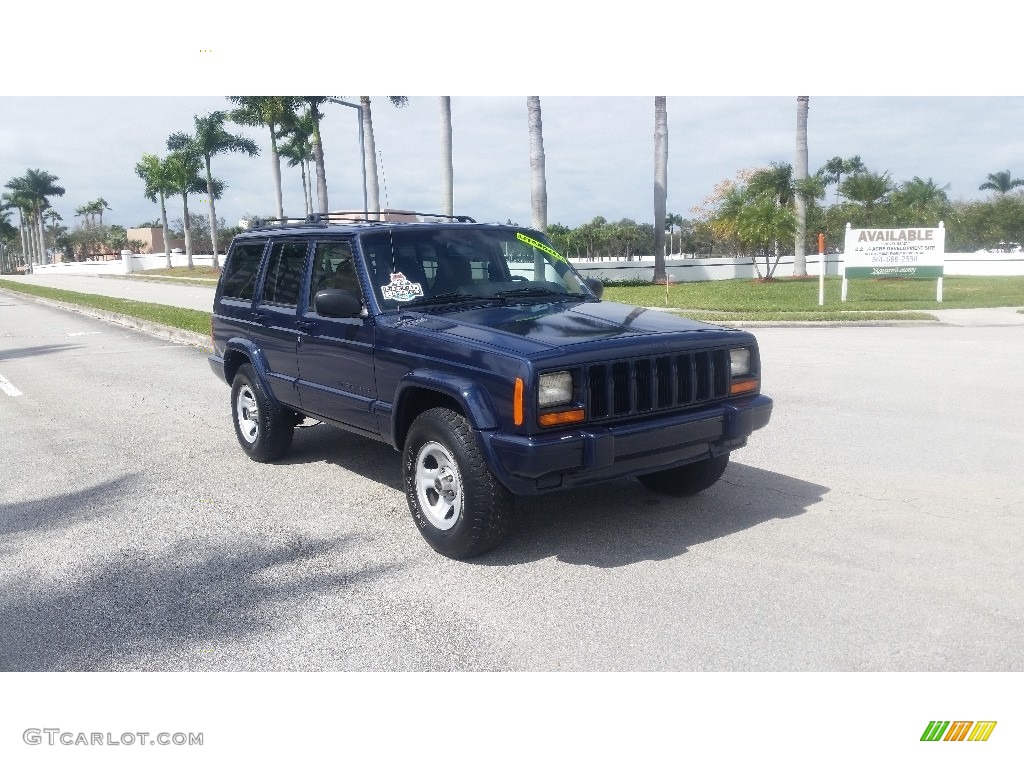Patriot Blue Pearlcoat 2001 Jeep Cherokee Sport Exterior Photo #110984618