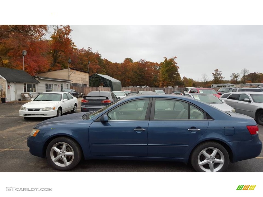 2006 Sonata LX V6 - Aquamarine Pearl / Beige photo #3