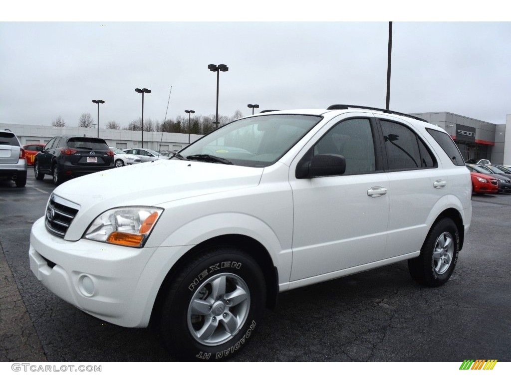 2008 Sorento LX 4x4 - Clear White / Gray photo #7